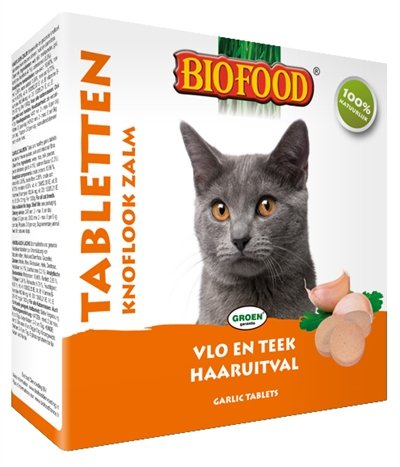 Afbeelding Biofood Tabletten Knoflook Zalm voor de kat Per verpakking door Online-dierenwinkel.eu