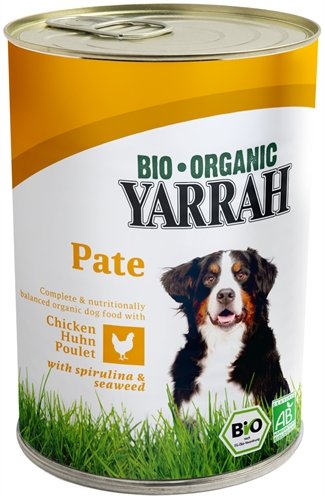 Afbeelding 400 gr Yarrah dog blik pate met kip hondenvoer door Online-dierenwinkel.eu