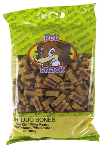 Afbeelding 200 gr Petsnack botjes duo wild/kip door Online-dierenwinkel.eu