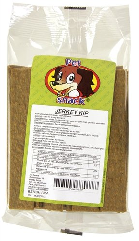 Afbeelding 20 st Petsnack kip jerkey's door Online-dierenwinkel.eu