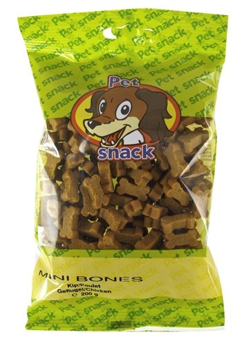 Afbeelding 200 gr Petsnack kipbotjes door Online-dierenwinkel.eu
