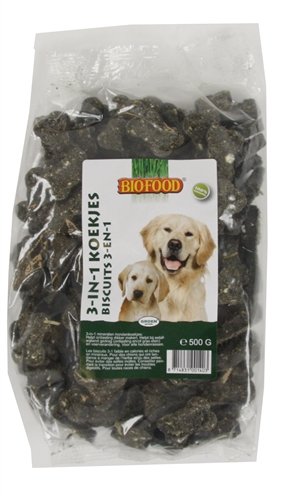 Afbeelding Biofood 3-in-1 koekjes voor de hond 500 gram door Online-dierenwinkel.eu
