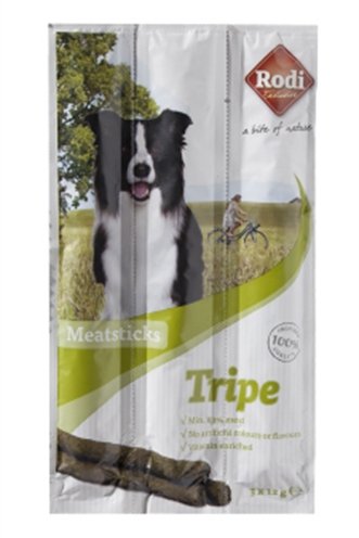 Afbeelding 3 st Rodi meatsticks tripe door Online-dierenwinkel.eu