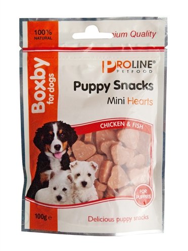 Afbeelding Boxby for dogs Puppy Snacks Mini Hearts 100 gram door Online-dierenwinkel.eu