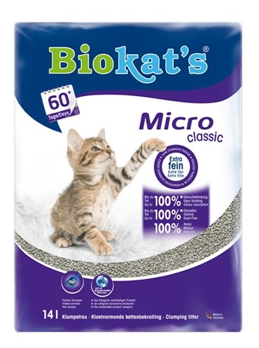 Afbeelding Biokat's Micro Classic kattengrit 14 liter door Online-dierenwinkel.eu