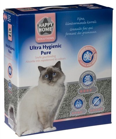 Afbeelding Happy Home Solutions Ultra Hygienic Pure - Kattenbakvulling - 10 l door Online-dierenwinkel.eu