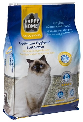 Afbeelding Happy Home Solutions Optimum Hygienic Soft Sense - Kattenbakvulling - 12 l door Online-dierenwinkel.eu