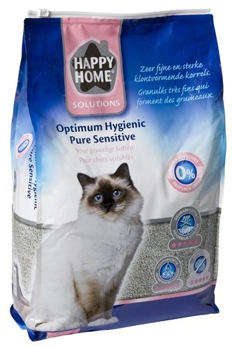 Afbeelding Happy Home Solutions Optimum Hygienic Pure Sensitiv - Kattenbakvulling - 12 l door Online-dierenwinkel.eu