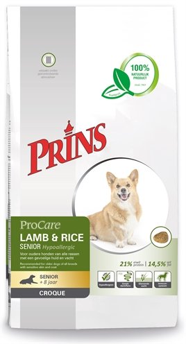 Afbeelding Prins ProCare Croque Lamb & Rice Senior hondenvoer 10 kg door Online-dierenwinkel.eu