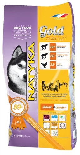 Afbeelding 13,5 kg Natyka gold adult lam/rijst hondenvoer door Online-dierenwinkel.eu