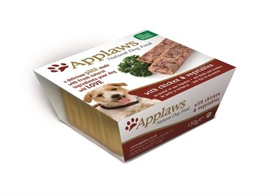 Afbeelding 150 gr Applaws dog pate chicken hondenvoer door Online-dierenwinkel.eu