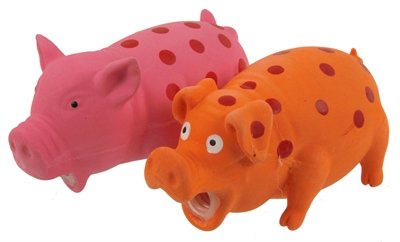 Afbeelding Adori latex toy varken met pieper assorti door Online-dierenwinkel.eu