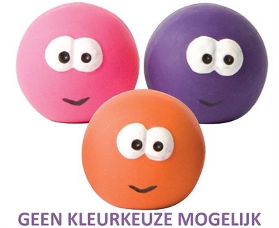 Afbeelding Latex bal face big eye / grote ogen assorti 6,5 cm door Online-dierenwinkel.eu