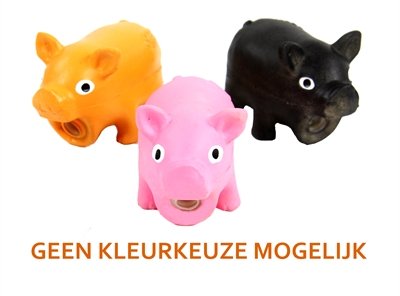 Afbeelding Doggy dolittles micro pig latex zwijn assorti 9 cm door Online-dierenwinkel.eu