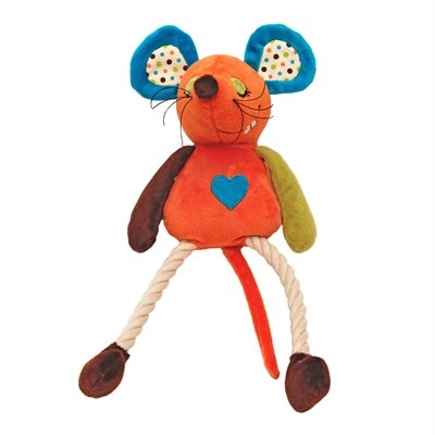 Mr twister millie mouse pluche floss speelgoed 33 cm