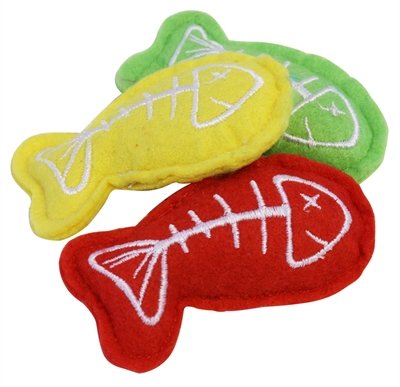 Afbeelding Cat 'n' caboodle catch of the day vis 9x4x2,5 cm 3 st door Online-dierenwinkel.eu