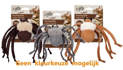 Afbeelding Afp ping pong spider lamswol met catnip assorti door Online-dierenwinkel.eu