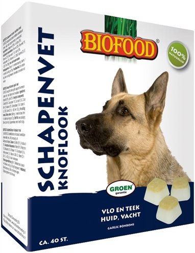 Afbeelding Biofood Schapenvet Maxi Bonbons met knoflook Per verpakking door Online-dierenwinkel.eu