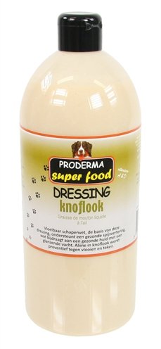 Afbeelding 1 ltr Proderma vloeibaar schapenvet dressing knoflook door Online-dierenwinkel.eu