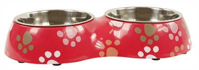 Afbeelding Lief! voerbak dubbel girls roze 27x14x5 cm door Online-dierenwinkel.eu