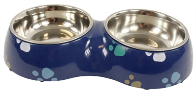 Afbeelding Lief! voerbak dubbel boys blauw 27x14x5 cm door Online-dierenwinkel.eu