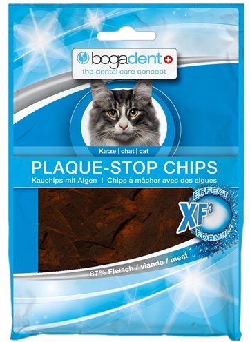 Afbeelding Bogadent Plaque-Stop Chips met Kip - Kat 50 gr door Online-dierenwinkel.eu