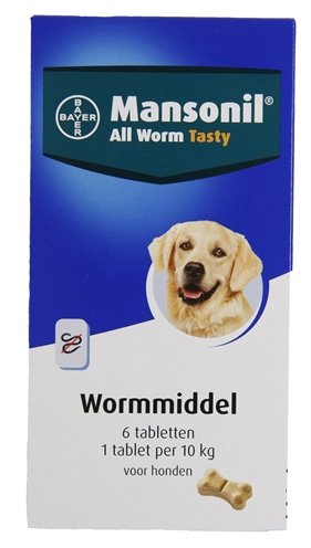 Afbeelding Mansonil - Wormmiddel Tasty Dog door Online-dierenwinkel.eu