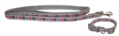 Afbeelding Little rascals puppy halsband voor met lijn voor hond roze 22,5-36 cm door Online-dierenwinkel.eu