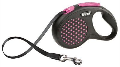 Afbeelding Flexi Rollijn Design - Tape Leash - S - Roze door Online-dierenwinkel.eu