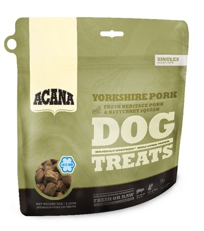 Afbeelding 35 gr Acana dog gevriesdroogd yorkshire pork snoepjes door Online-dierenwinkel.eu