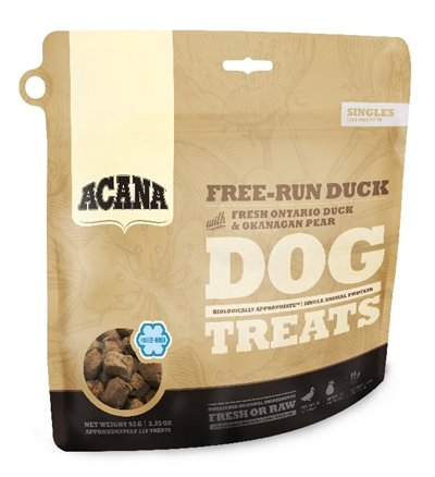 Afbeelding 35 gr Acana dog gevriesdroogd free-run duck snoepjes door Online-dierenwinkel.eu