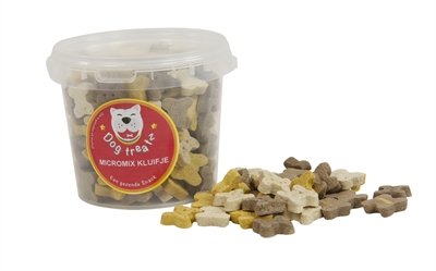 Afbeelding 1 ltr 425 gr Dog treatz micromix kluifje door Online-dierenwinkel.eu