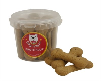 Afbeelding 1 ltr 360 gr Dog treatz grote kluif door Online-dierenwinkel.eu
