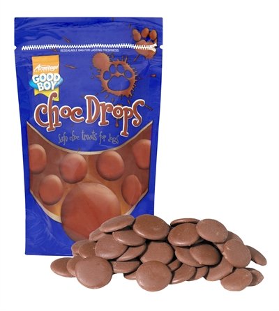 Afbeelding 250 gr Good boy choc drops chocolade door Online-dierenwinkel.eu