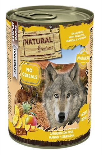 Afbeelding 400 gr Natural greatness kangaroo / pineapple hondenvoer door Online-dierenwinkel.eu