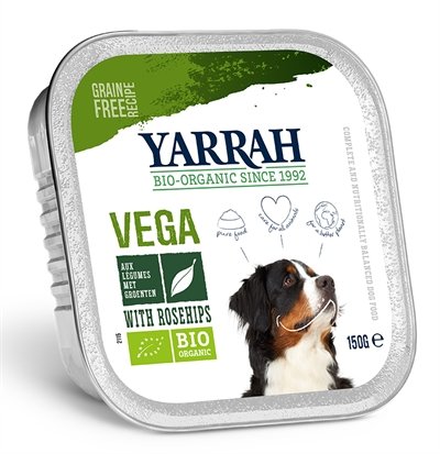 Afbeelding Yarrah - Natvoer Hond Kuipje Chunks Vega - 12 x 150 g door Online-dierenwinkel.eu