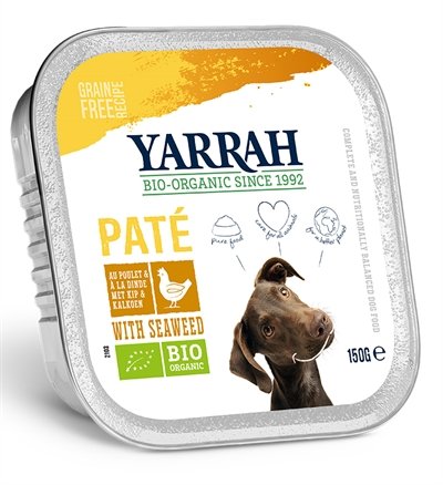 12x150 gr Yarrah dog alu pate kip / zeewier graanvrij hondenvoer