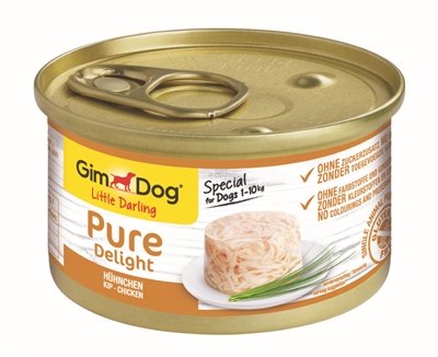 Afbeelding 85 gr Gimdog little darling pure delight kip hondenvoer door Online-dierenwinkel.eu