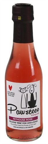 Afbeelding Woof & Brew Pawsecco Rose Wijn - Kattensnack - 250 ml Dog & Cat door Online-dierenwinkel.eu