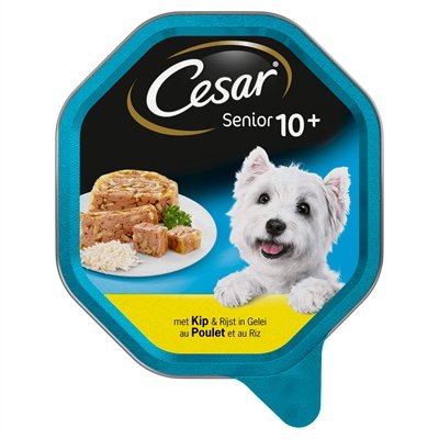 150 gr Cesar alu senior kip / rijst in gelei hondenvoer