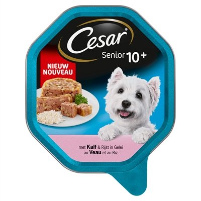 150 gr Cesar alu senior kalf / rijst in gelei hondenvoer