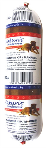 Afbeelding Naturis Versvlees Houdbaar Kip/makreel door Online-dierenwinkel.eu