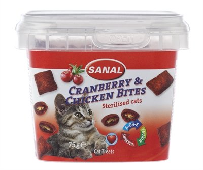 Afbeelding Sanal - Cups Cranberry & Chicken Bites door Online-dierenwinkel.eu