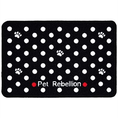 Afbeelding Pet rebellion voermat mini mate dotty zwart 40x30 cm door Online-dierenwinkel.eu