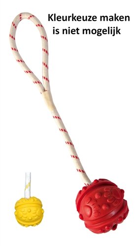 Afbeelding Trixie bal aan touw natuurrubber drijvend assorti 4,5 cm / 35 cm door Online-dierenwinkel.eu