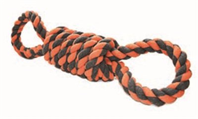 Afbeelding Happy pet nuts for knots extreme spoel 8 vorm tugger grijs / oranje 55x11x11 cm door Online-dierenwinkel.eu