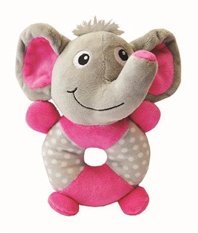 Little rascals pluche speelring olifant 20x17x8 cm