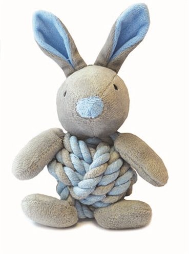 Afbeelding Little rascals knottie bunny touwbal konijn blauw 20x15x8 cm door Online-dierenwinkel.eu