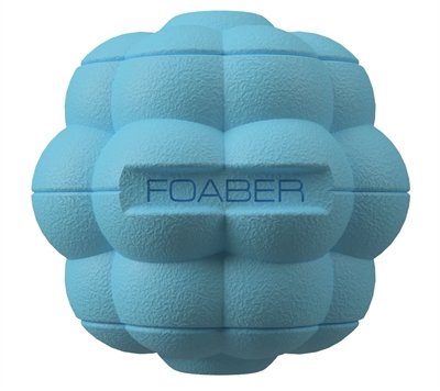 Foaber bump bal voerbal foam / rubber blauw 7,5x7,5x7,5 cm