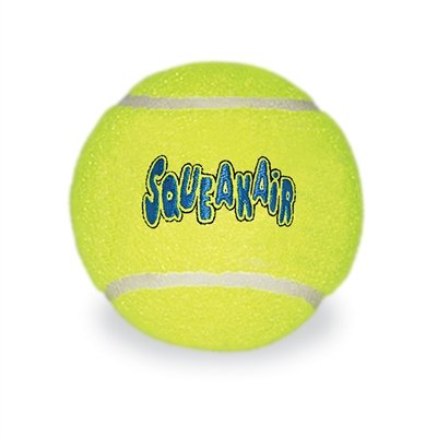 Afbeelding Kong air squeaker tennisbal geel met piep Xl 10x10x10 cm door Online-dierenwinkel.eu